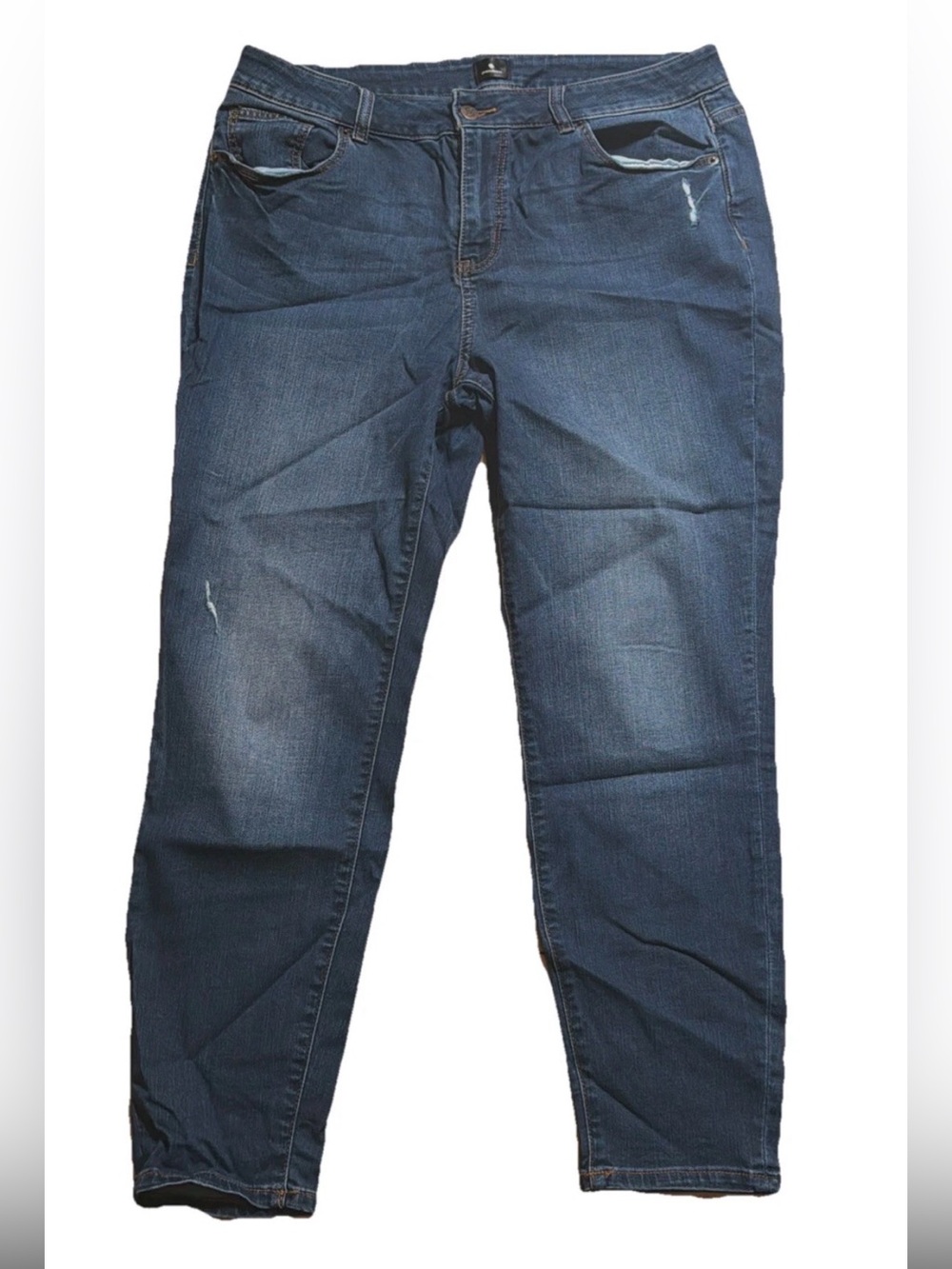 Dressbarn Women’s Relaxed Fit Straight Leg Denim Jeans Blue Size 12R
